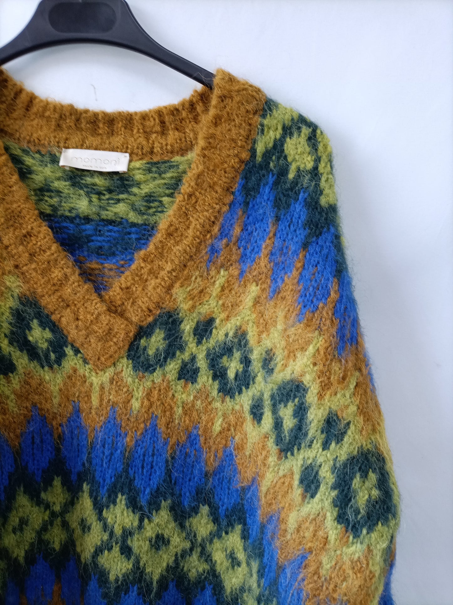 MOMONI. Jersey mostaza dibujos T.s