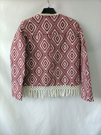 LES CANEBIERS. Chaqueta étnica flecos T.xl (m/l)