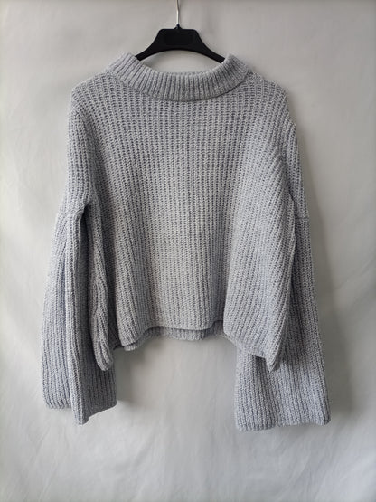 MANGO. Jersey azul jaspeado T.m