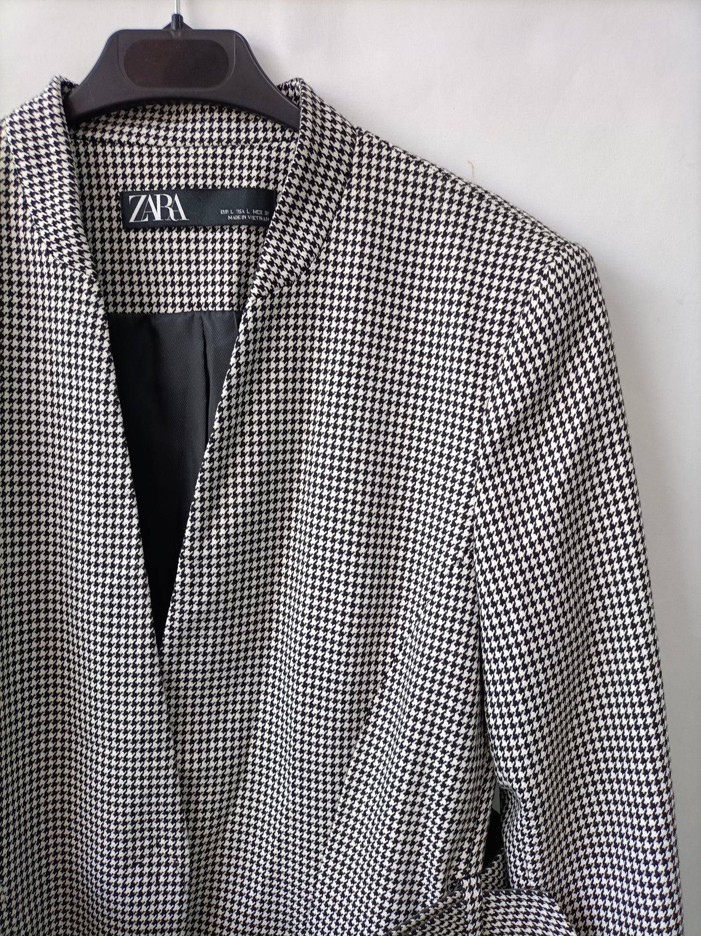 ZARA. Blazer pata de gallo T.l