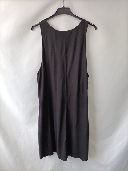H&M. Vestido básico negro T.m