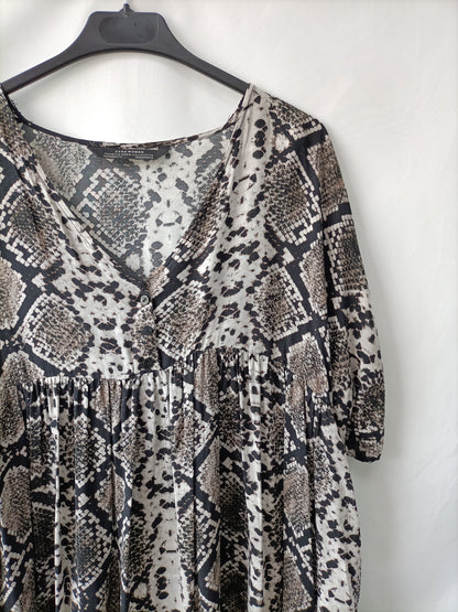 ZARA. Animal print dress TM