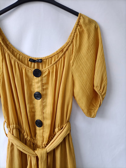 ZARA. Ts pleated midi dress