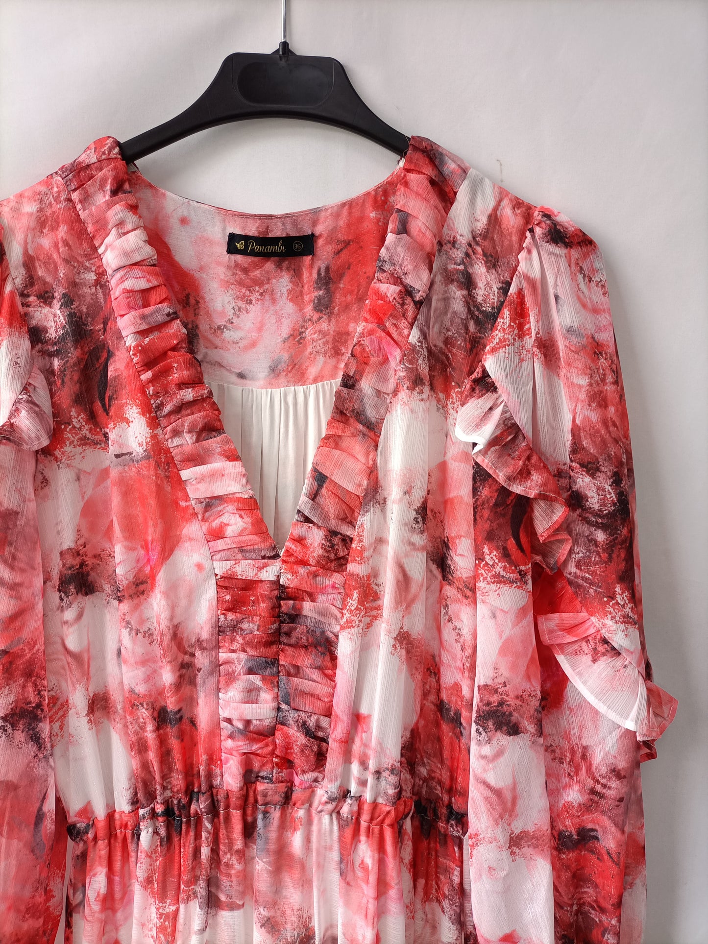 PANAMBI. Vestido largo estampado T.36