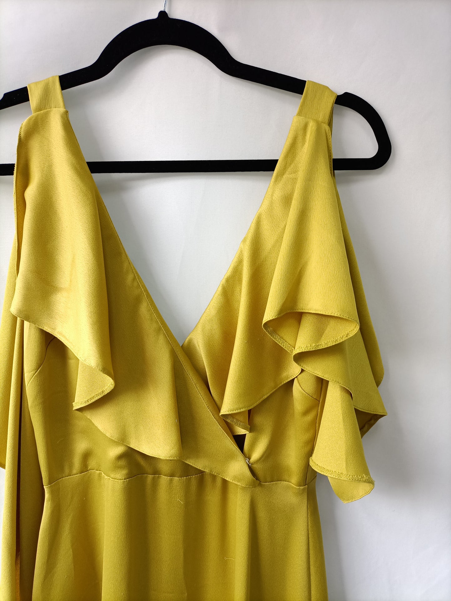 TRUE VIOLET. Vestido largo volante T.8(36)