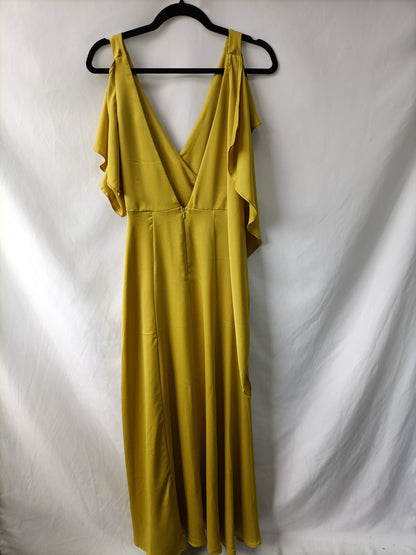 TRUE VIOLET. Vestido largo volante T.8(36)