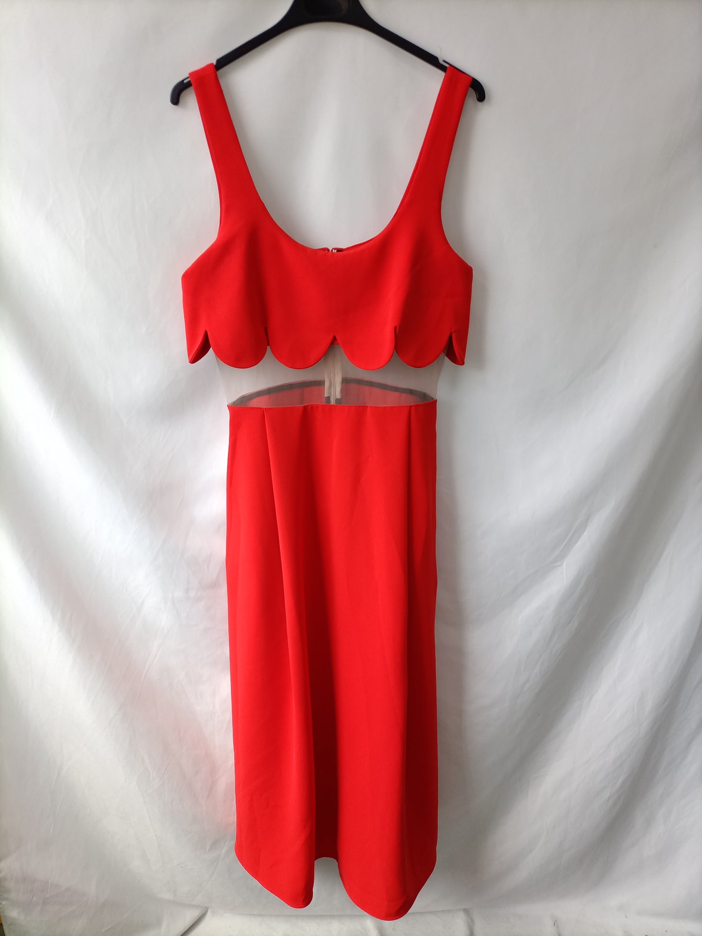 ZAYAN THE LABEL. Red Ts midi dress