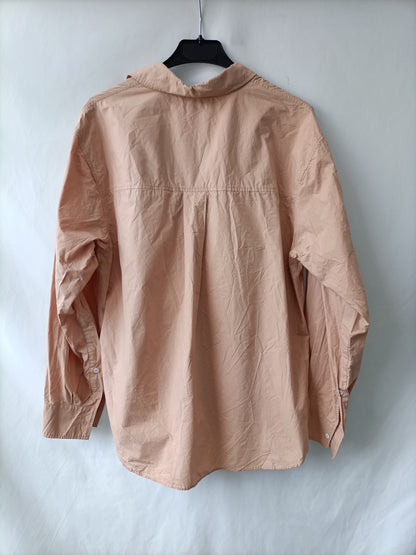 ZARA. Camisa nude oversized T.m