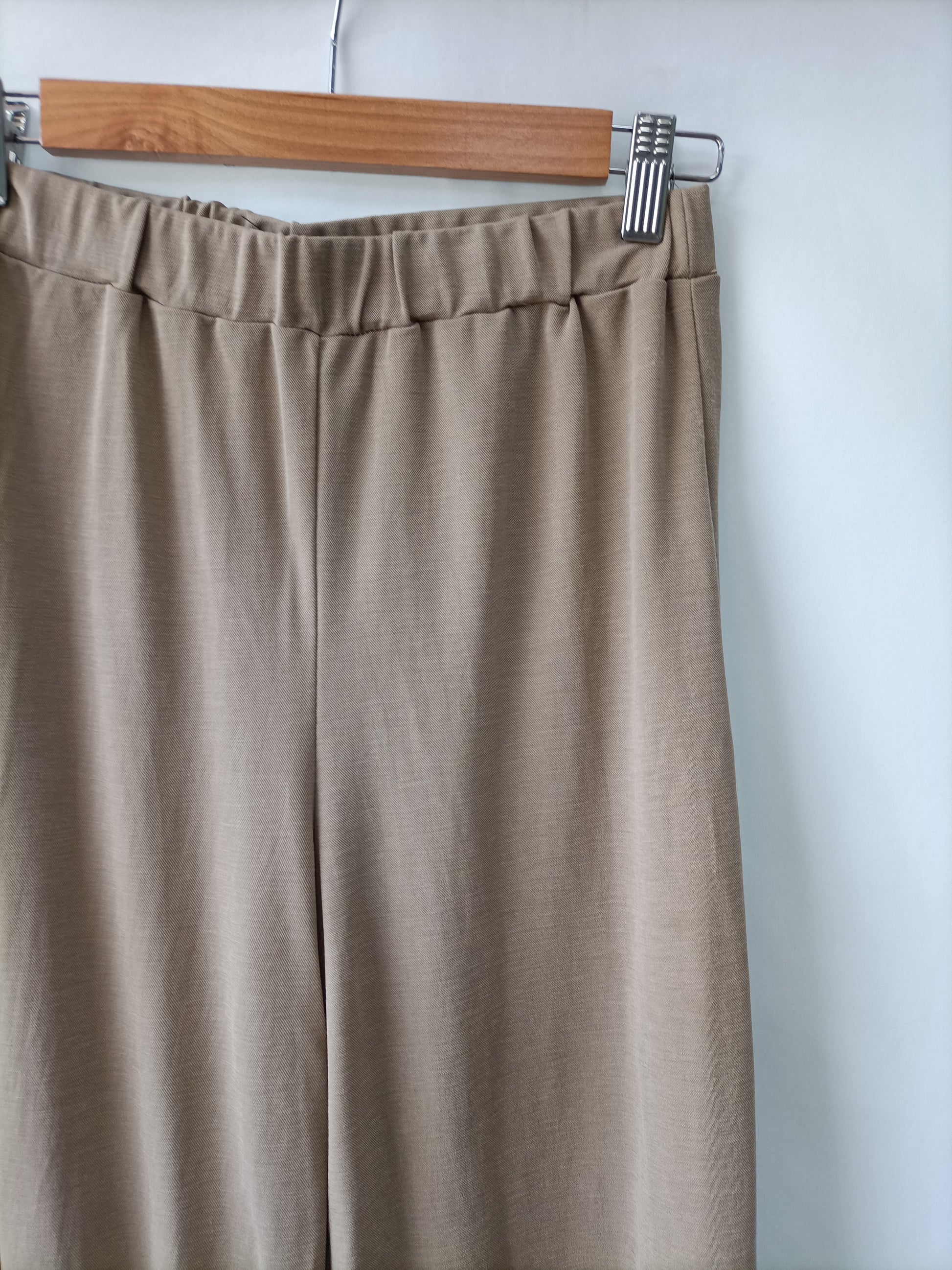 Pantalón Ancho Pantalon Chino Beige Mujer Zara Pantalón Ancho