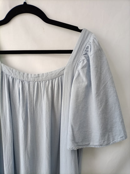 ZARA. Vestido azul largo T.xs/s