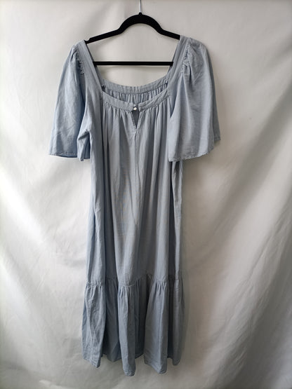 ZARA. Vestido azul largo T.xs/s