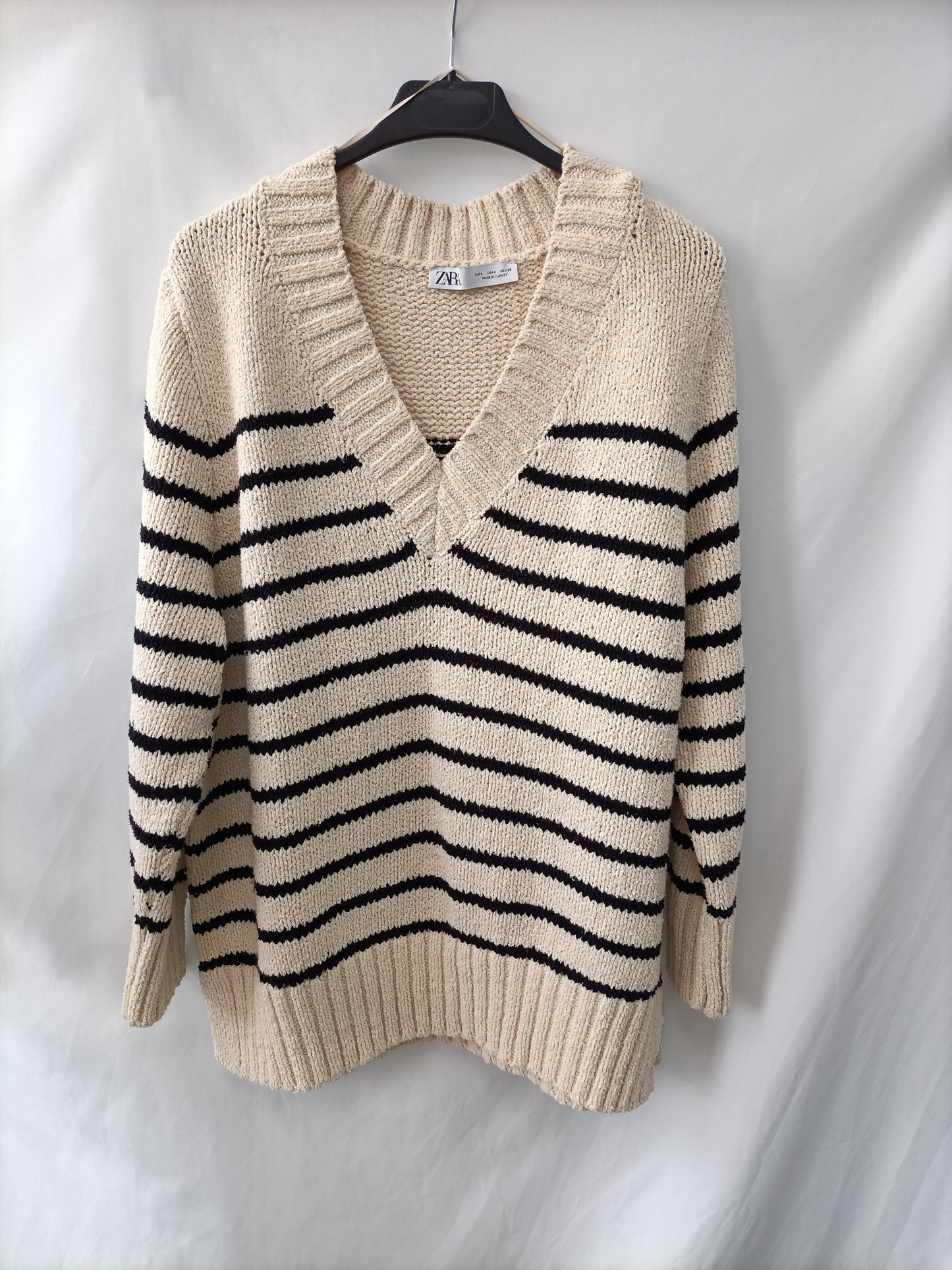 ZARA. Jersey rayas oversized T.s