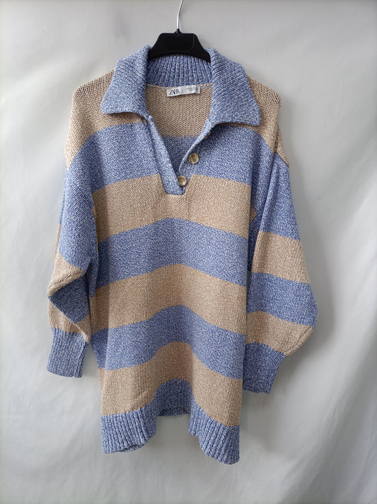 ZARA. Jersey rayas oversized T.m