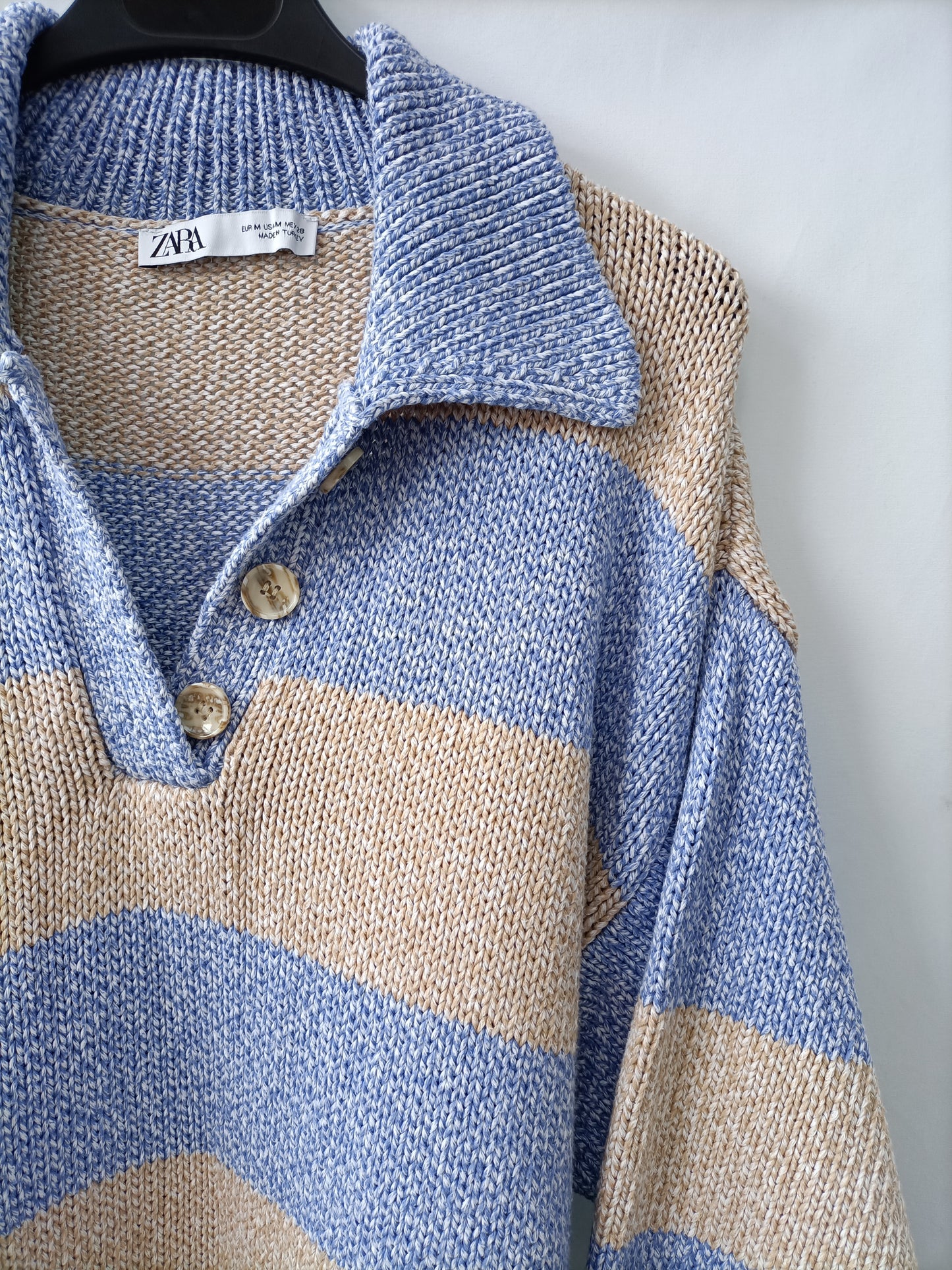 ZARA. Jersey rayas oversized T.m