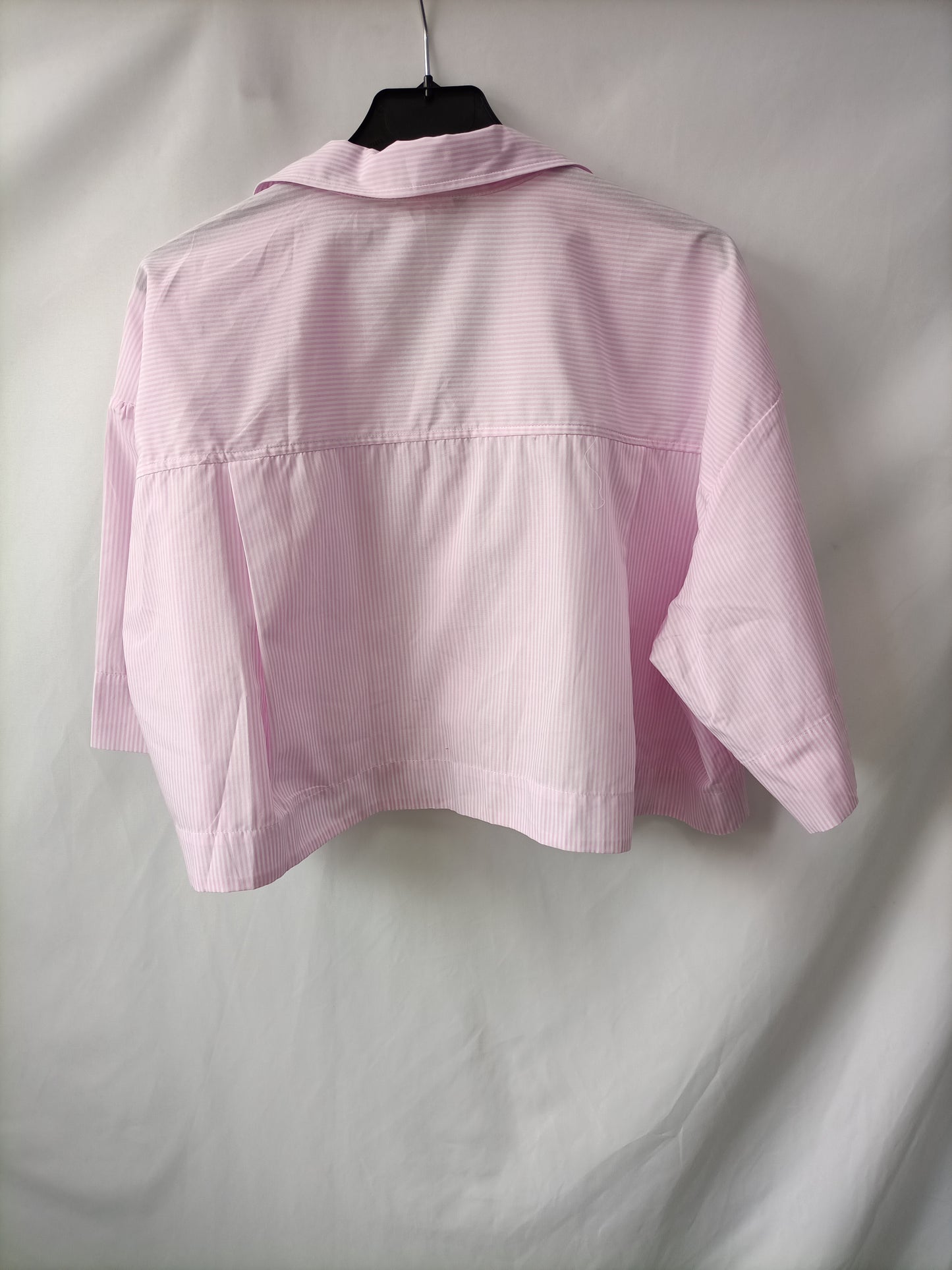 ZARA. Striped cropped shirt, size XL