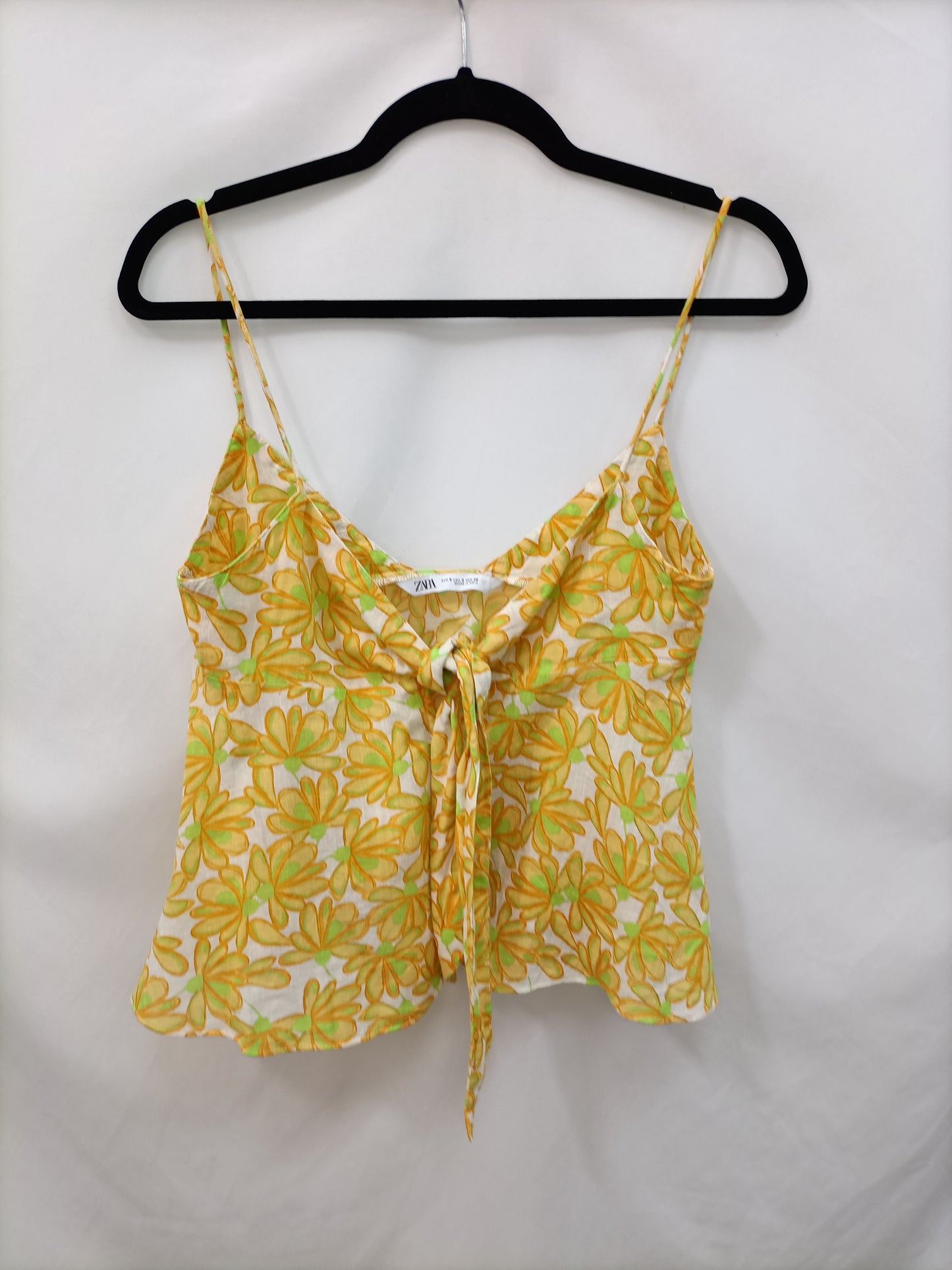 ZARA.Yellow printed tops TS