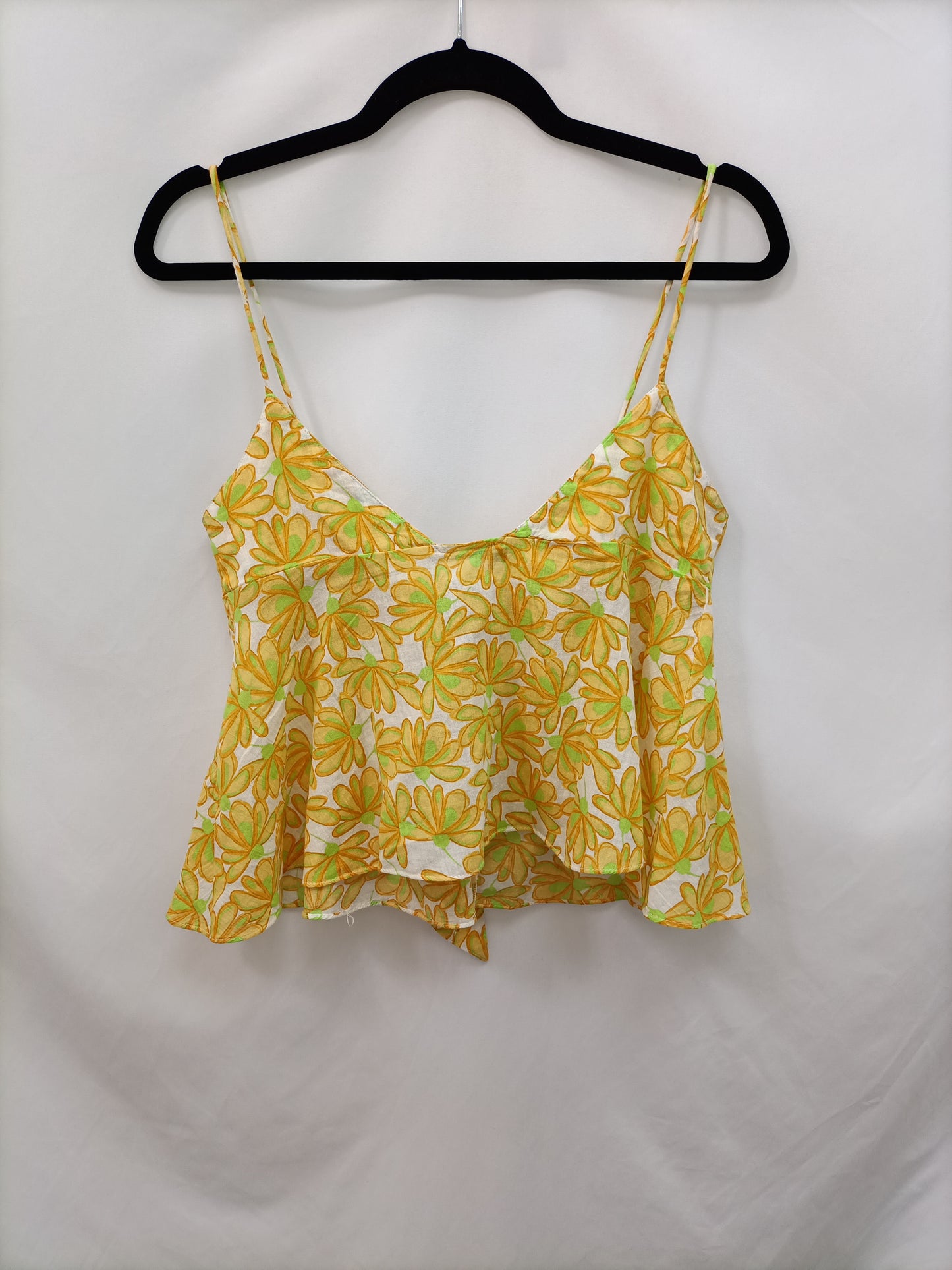 ZARA.Yellow printed tops TS