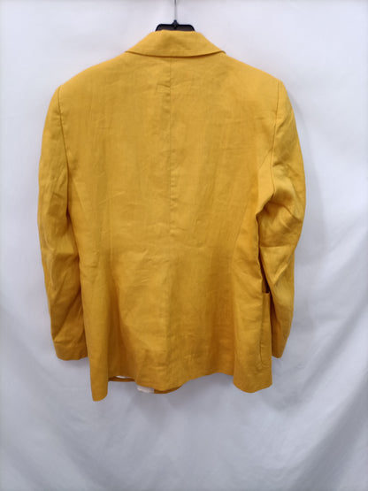 ZARA.Blazer mostaza 100% lino T.L