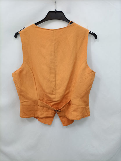 OYSHO.Top/chaleco naranja palo T.M