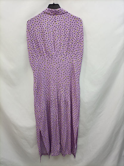 BIMBA Y LOLA.Vestido morado topos T.M