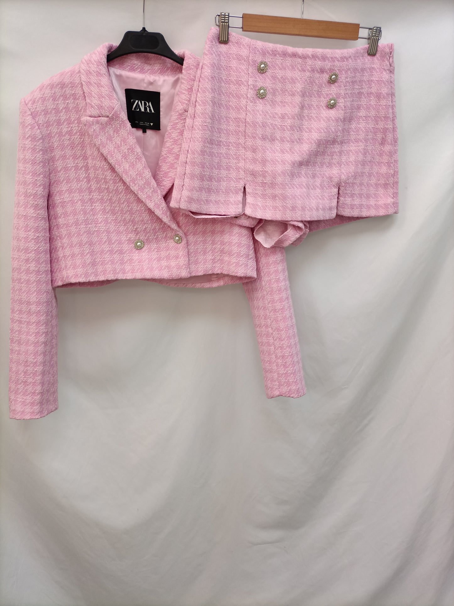 ZARA.Blazer cropped Rosa T.L