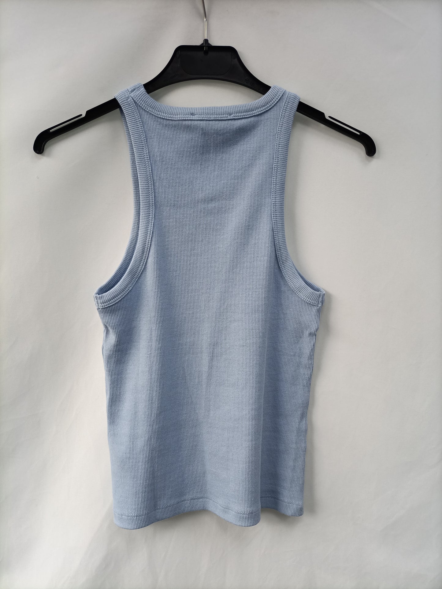 NA-KD. Camiseta celeste canalé T.xxs