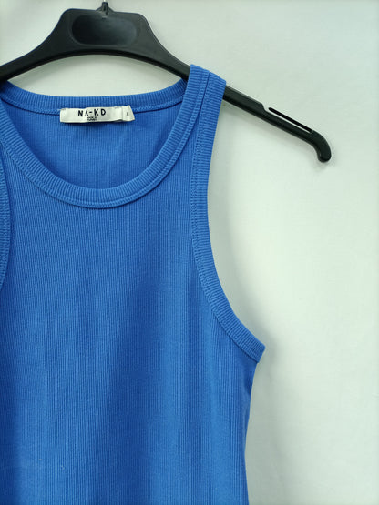 NA-KD. Camiseta Klein canalé T.xxs