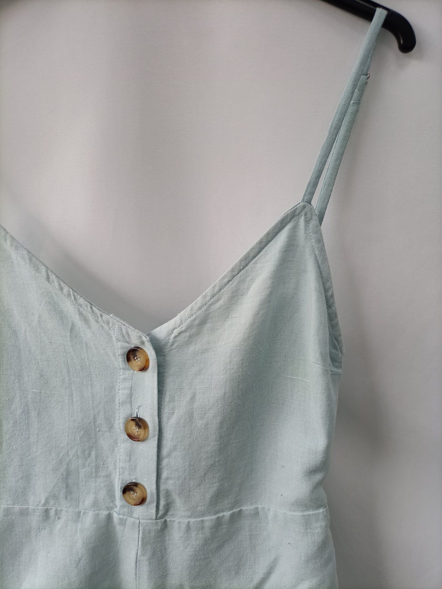 PULL&BEAR. Mono azul lino T.s