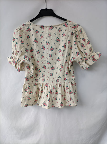 OTRAS. Top beige flores T.u(s)