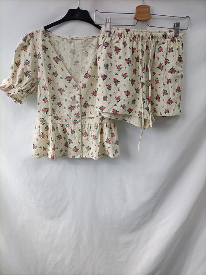 OTRAS. Top beige flores T.u(s)