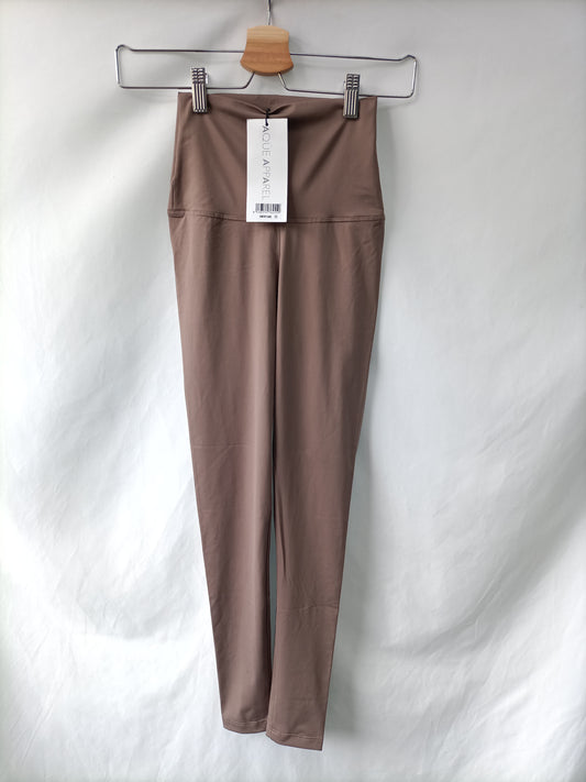 HERE APPAREL. T.xs brown leggings