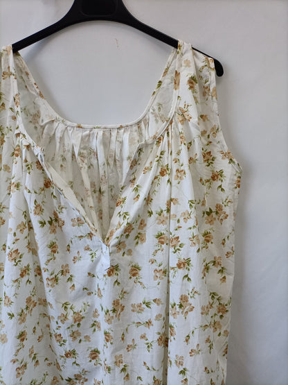 OTRAS. Vestido blanco flores Tu(xl/xxl)