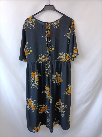 ZARA. Black floral dress Tl