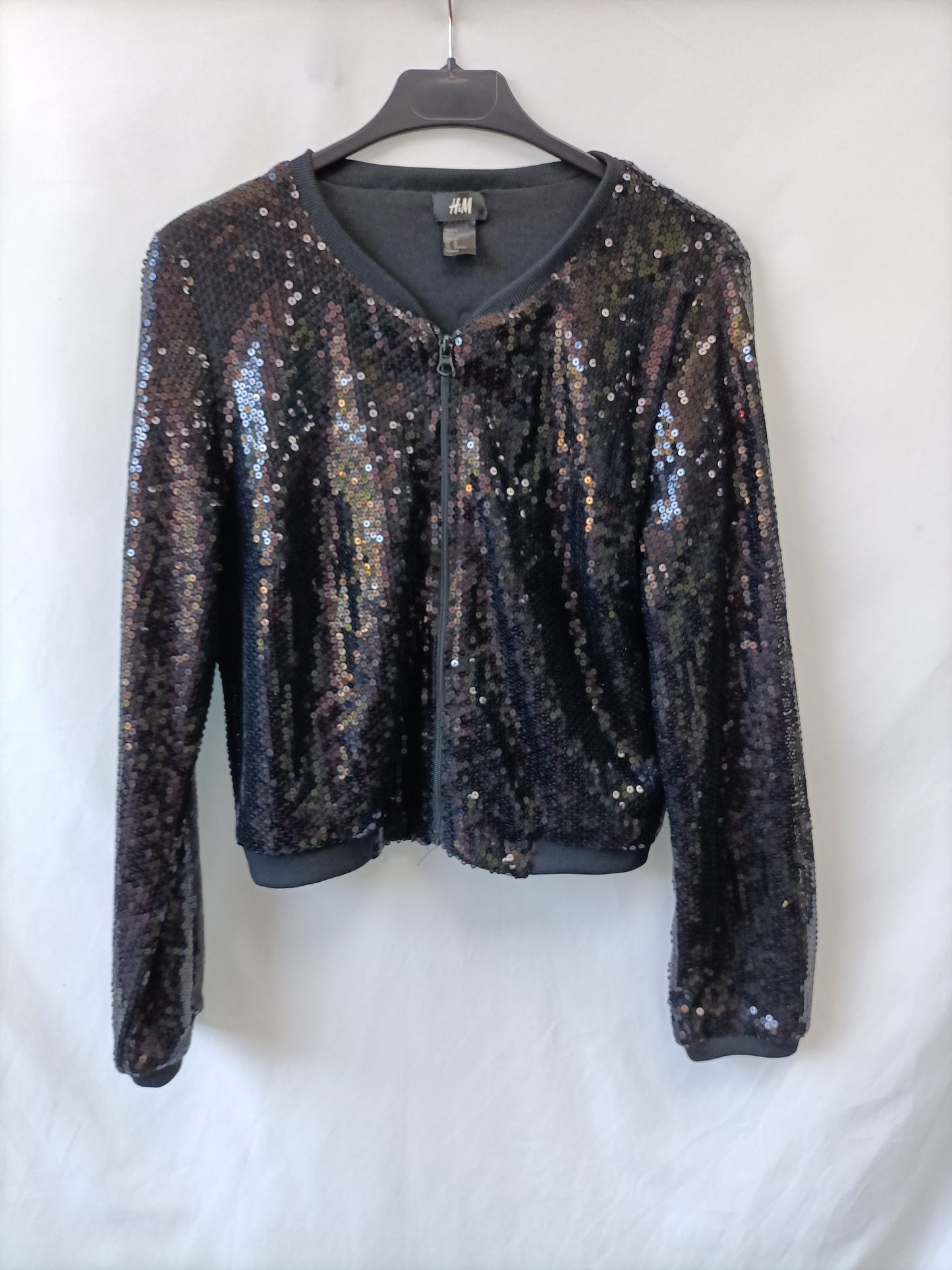 H&M. Bomber lentejuelas T.40 (m)