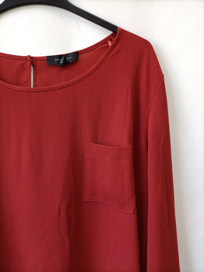 PRIMARK. Flowy blouse in tile, size 48