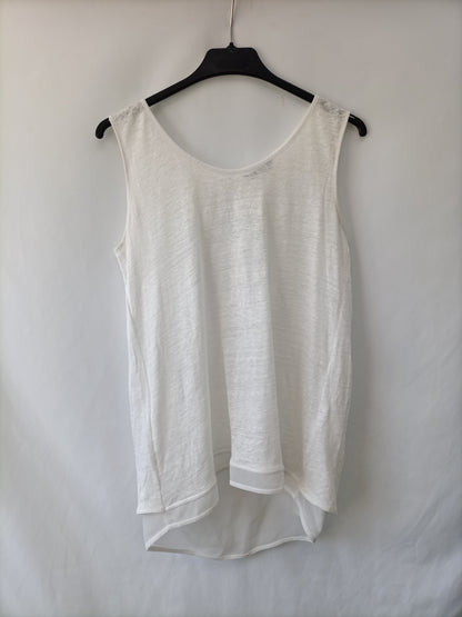 MASSIMO DUTTI. Camiseta blanca T.xs