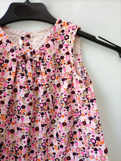 H&amp;M. Floral corduroy dress, size 12/18 months
