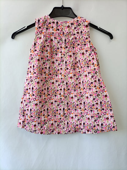 H&amp;M. Floral corduroy dress, size 12/18 months
