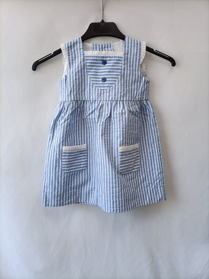 OTRAS. Vestido rayas azules T.2A
