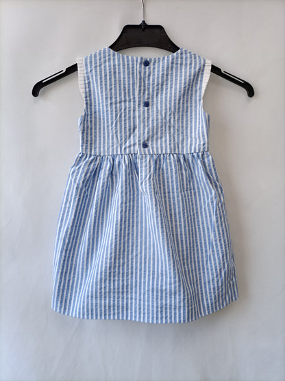 OTRAS. Vestido rayas azules T.2A