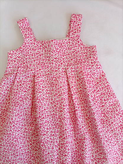 OTRAS. Vestido florecitas rosas T.u(9/12meses)