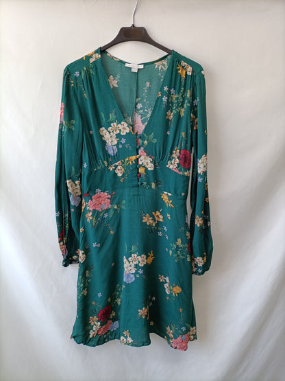 SPRINGFIELD. Vestido corto flores T.38