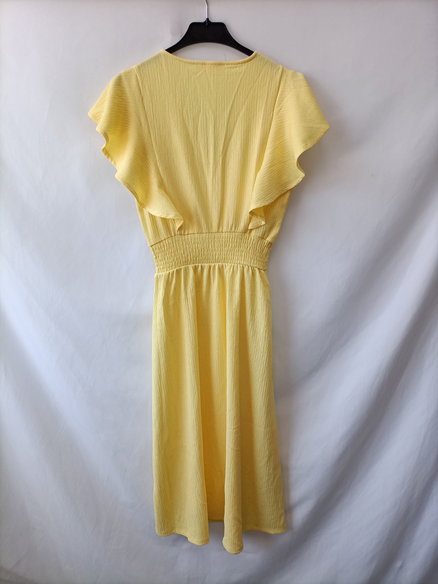 MANGO. Vestido midi amarillo T.xs