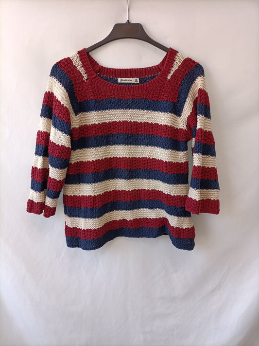 STRADAVARIUS. Striped Ts sweater