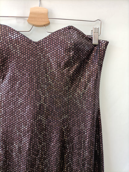 MANGO.Vestido palabra de honor T.l