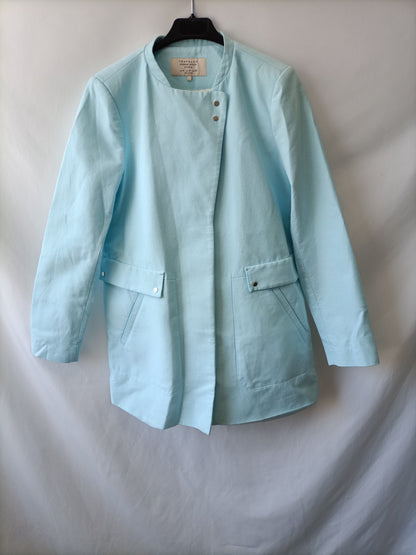 ZARA.Chaqueta Fina azul T.M