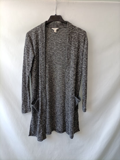 SPRINGFIELD.Fine grey heather cardigan S.XS