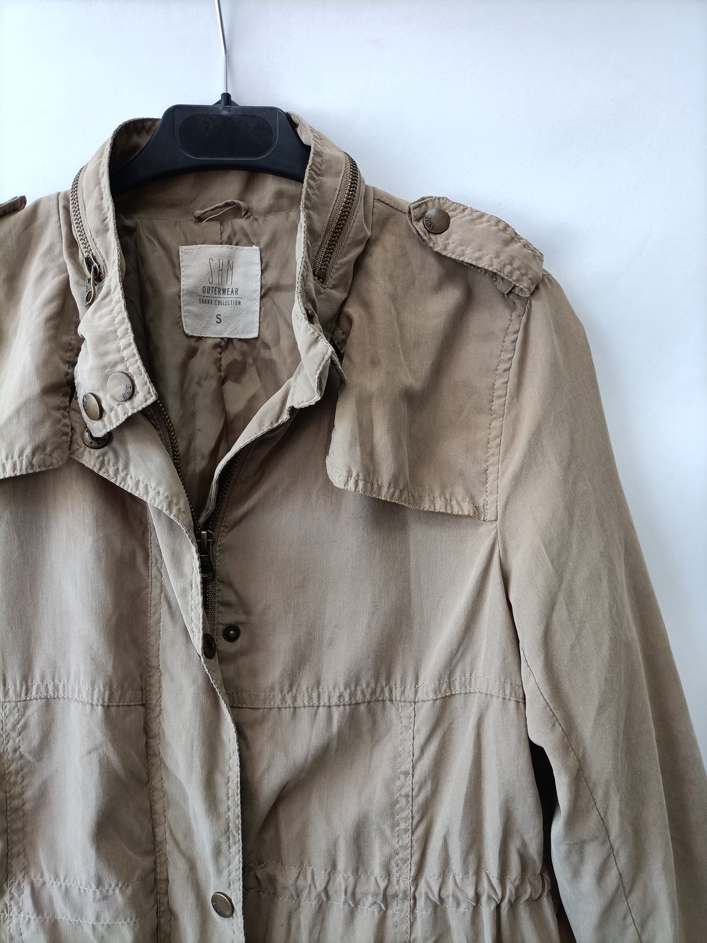 SHANA.Parka beige caza T.S