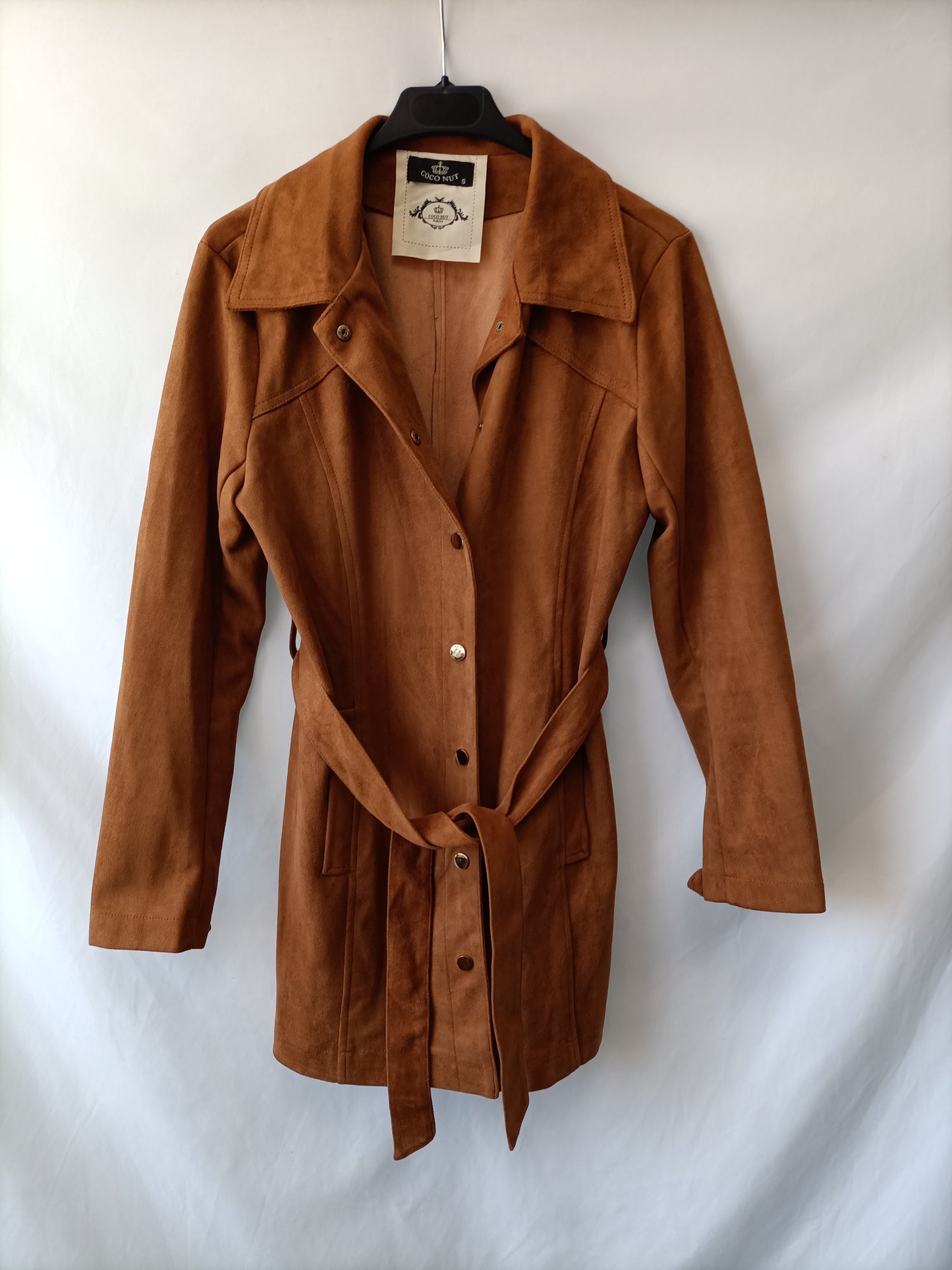 COCO NUT.Chaqueta camel antelina T.S