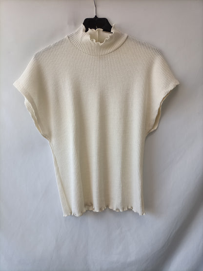 ZARA.Top punto cuello Perkins T.M